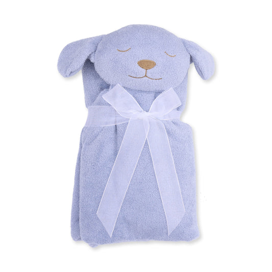 Angel Dear Dusty Blue Puppy Nap Blanket - image 2