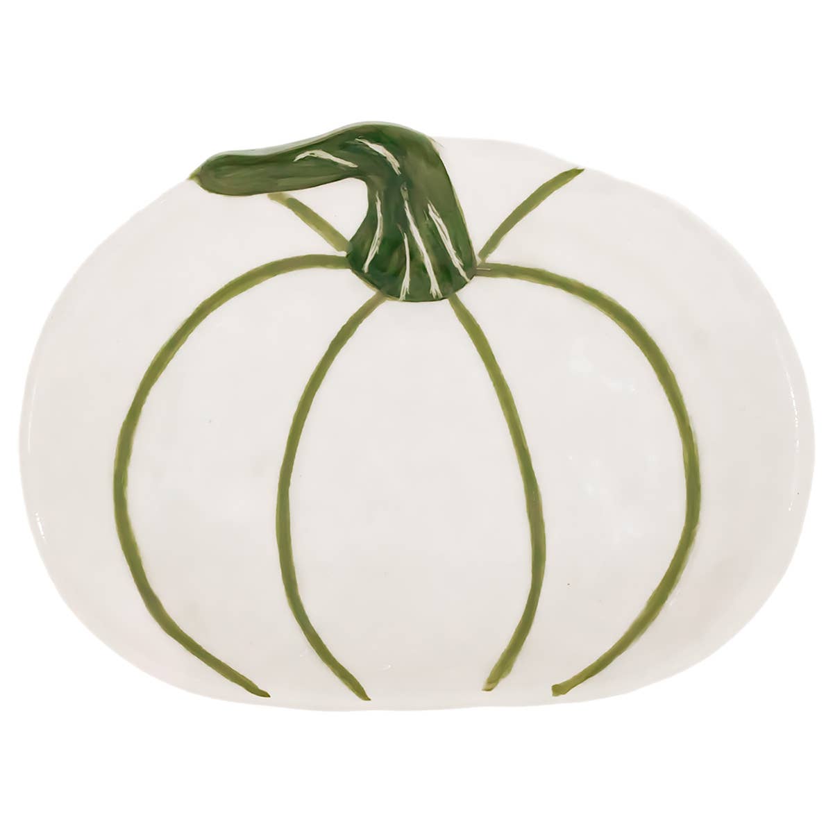 White & Green Pumpkin Dish