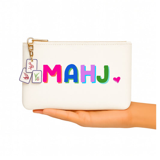Mahjong Bag | Canvas Mahjong Gift Bag W/ Tile Zipper