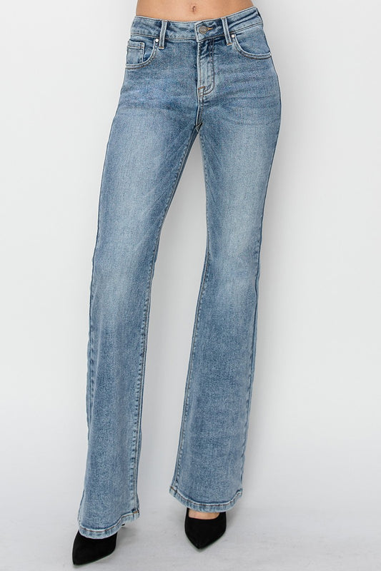 Mid Rise Flare Jeans-Medium