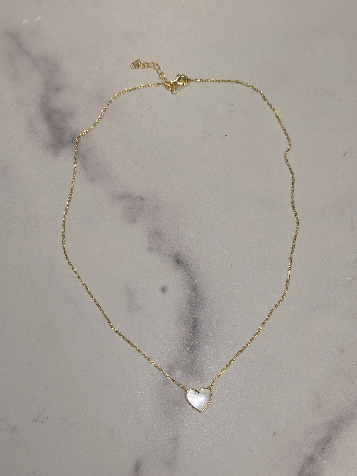 Mother of Pearl Heart Necklace