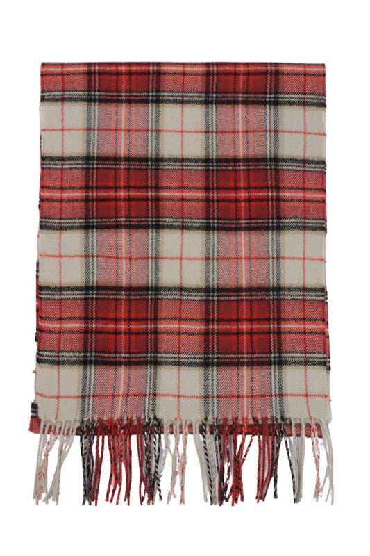 Plaid Softer Than Cashmere Scarf in Burgundy