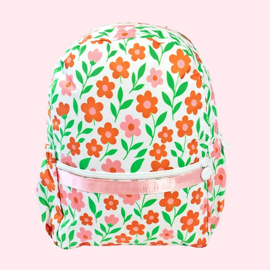 In Bloom Medium Backpack w/ Pockets-Wipeable