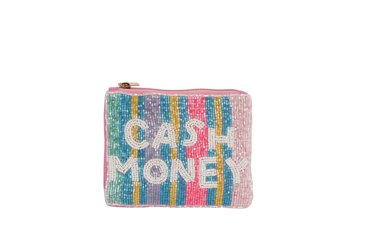 Fully Beaded "CASH MONEY"Theme Coin Purse