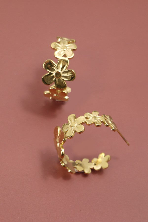 18k Non Tarnish Waterproof Hoops | Gold