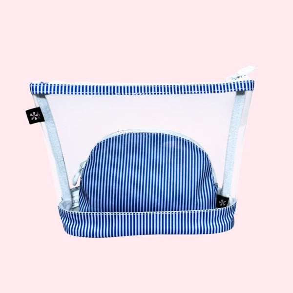 Navy Preppy Stripe Jet-Set-Wipeable