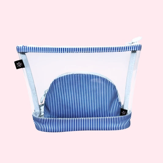 Navy Preppy Stripe Jet-Set-Wipeable