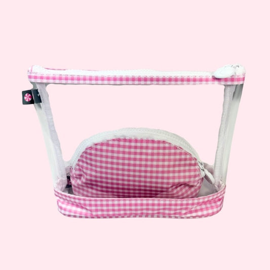 Wipeable Pink Gingham Jet-Set