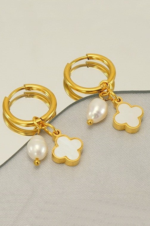 18k Non Tarnish Waterproof Hoop | Gold