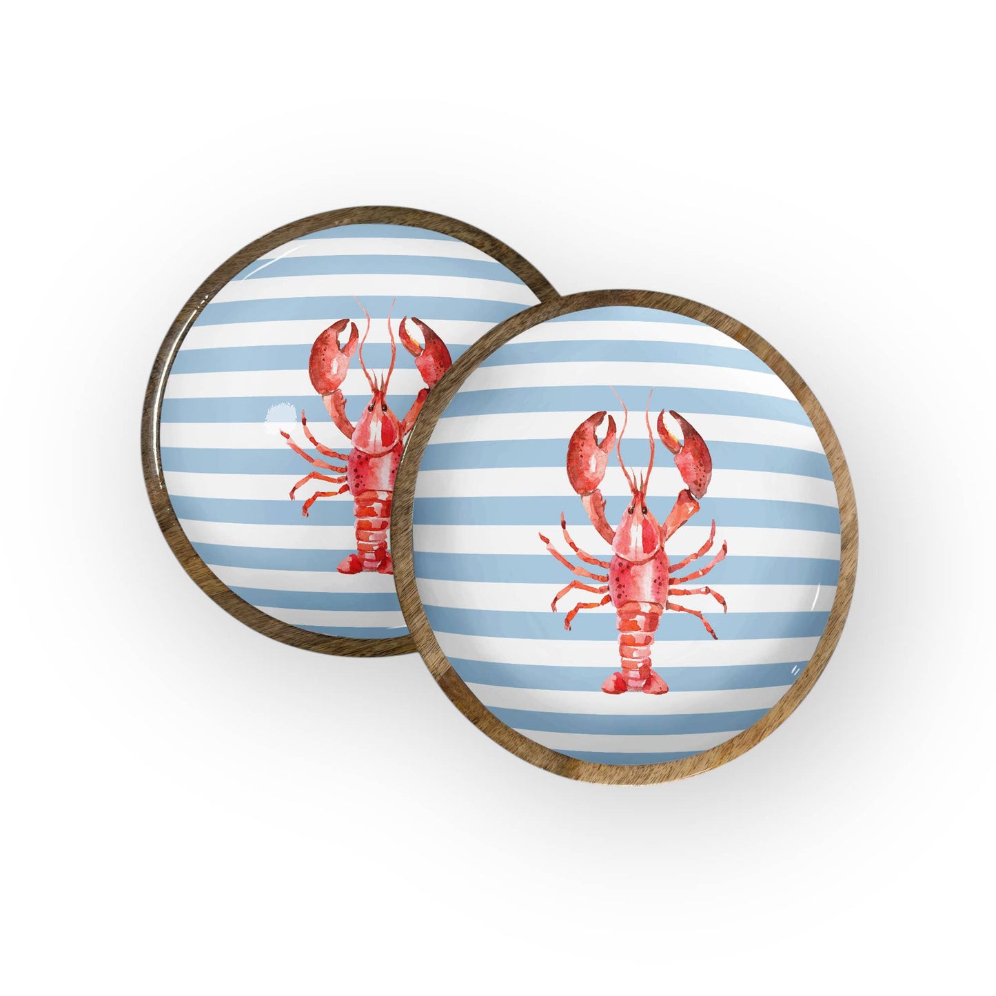 Lobster Stripe Round Tray