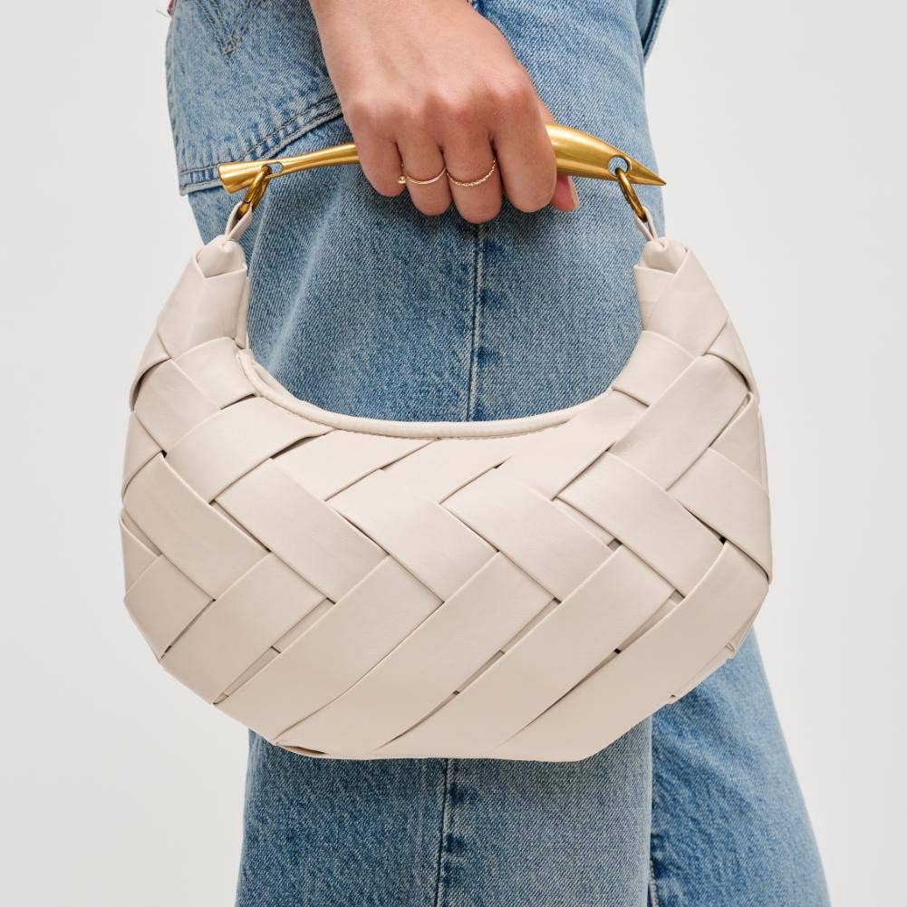 Ursula Woven Crossbody: Ivory