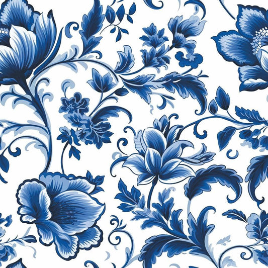 Bev- Delft Blue Florals by Ambiente