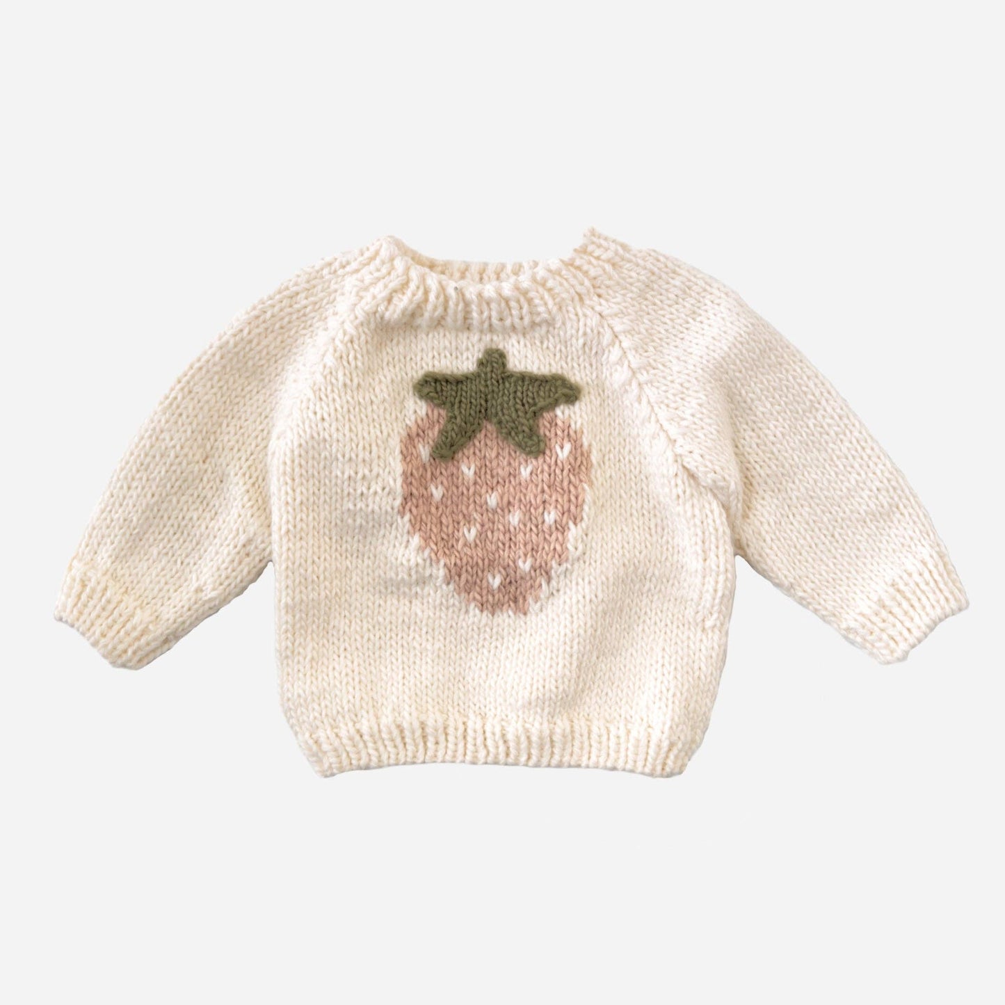 Strawberry Pullover Sweater Baby Kid Fall Winter Fruit: Cream