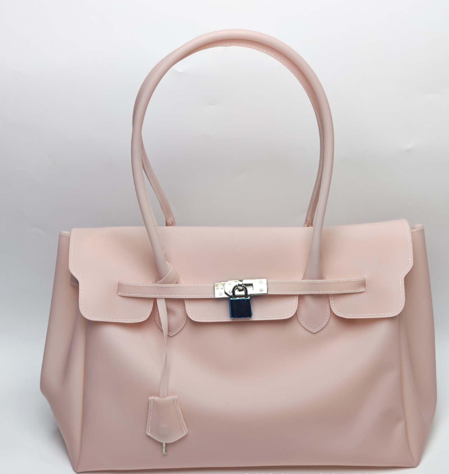 Jelly Tote Bag Waterproof Beach Shoulder Bag: DPink / M