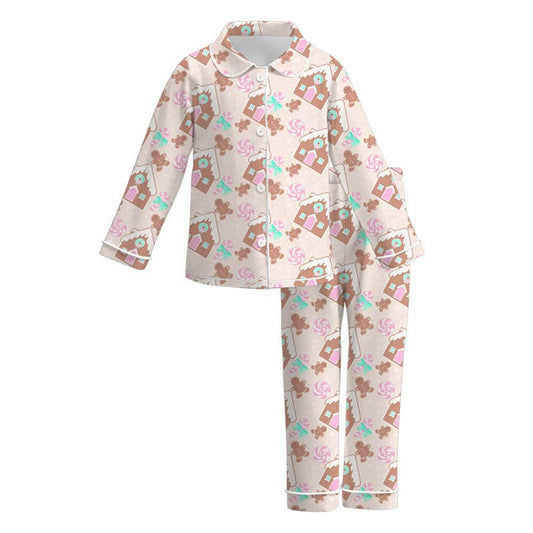 Christmas Pink Gingerbread Pajamas Set