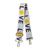 Love Sport Interchangeable Printed Bag Strap in White
