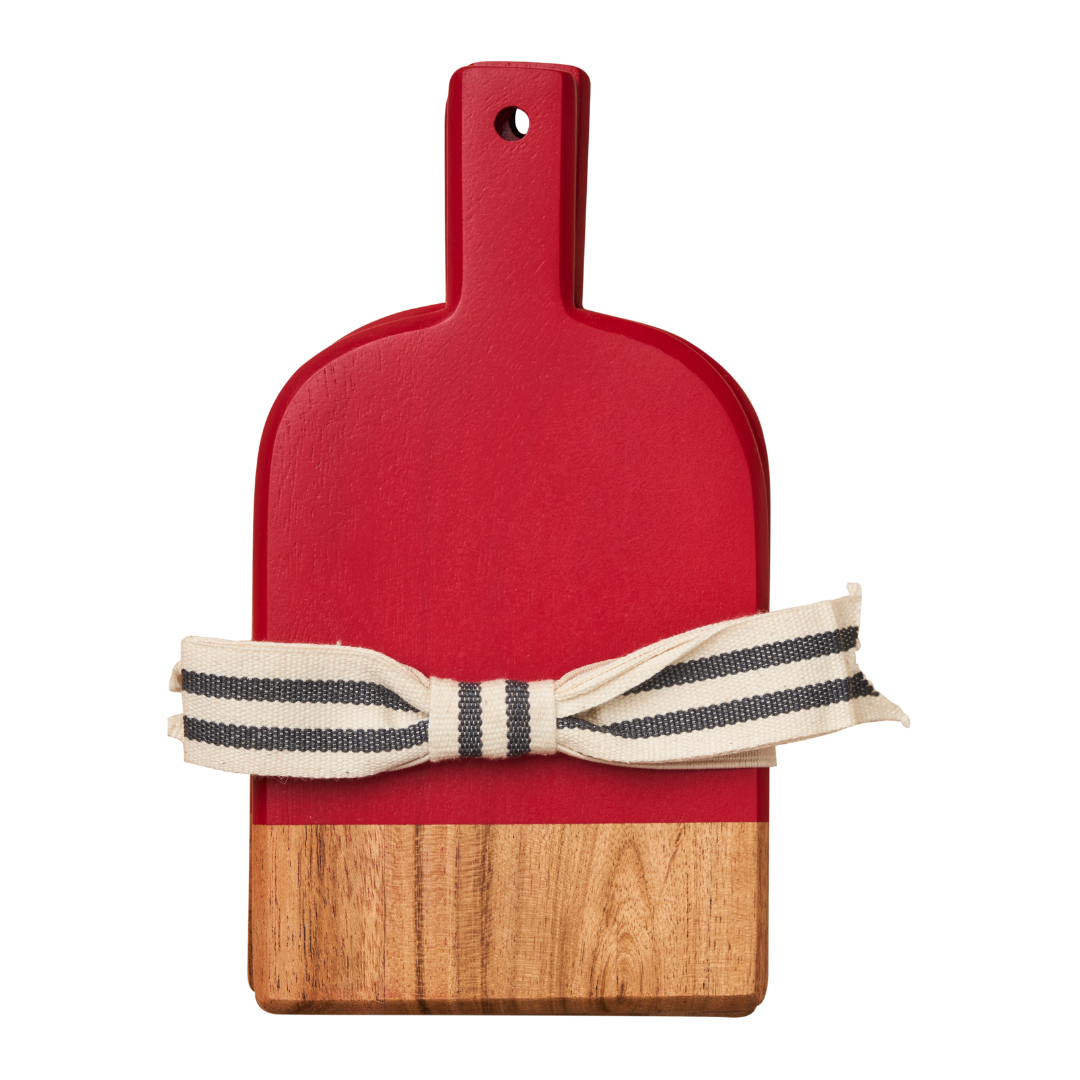 Acacia Heirloom Mini Cheese Board - 8x4.25" : Red