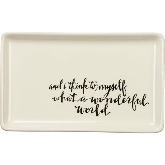 What A Wonderful World Vanity Tray
