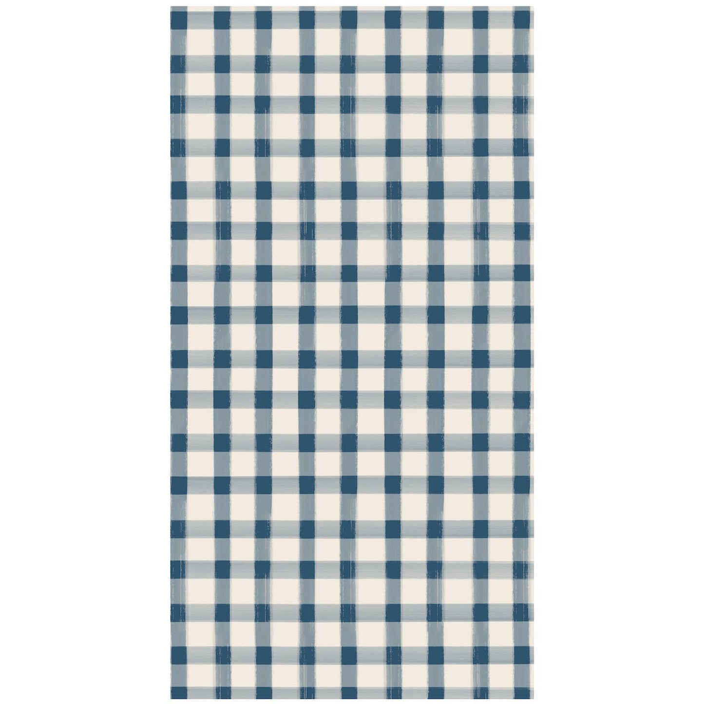 Navy Painted Check Guest Napkin