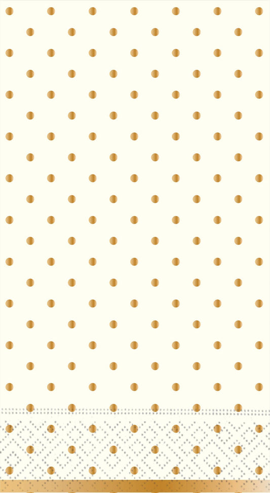 Gold Swiss Dots Guest Towel Napkin-Cream