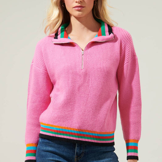 Marriott Rainbow Stripe Long Sleeve Sweater