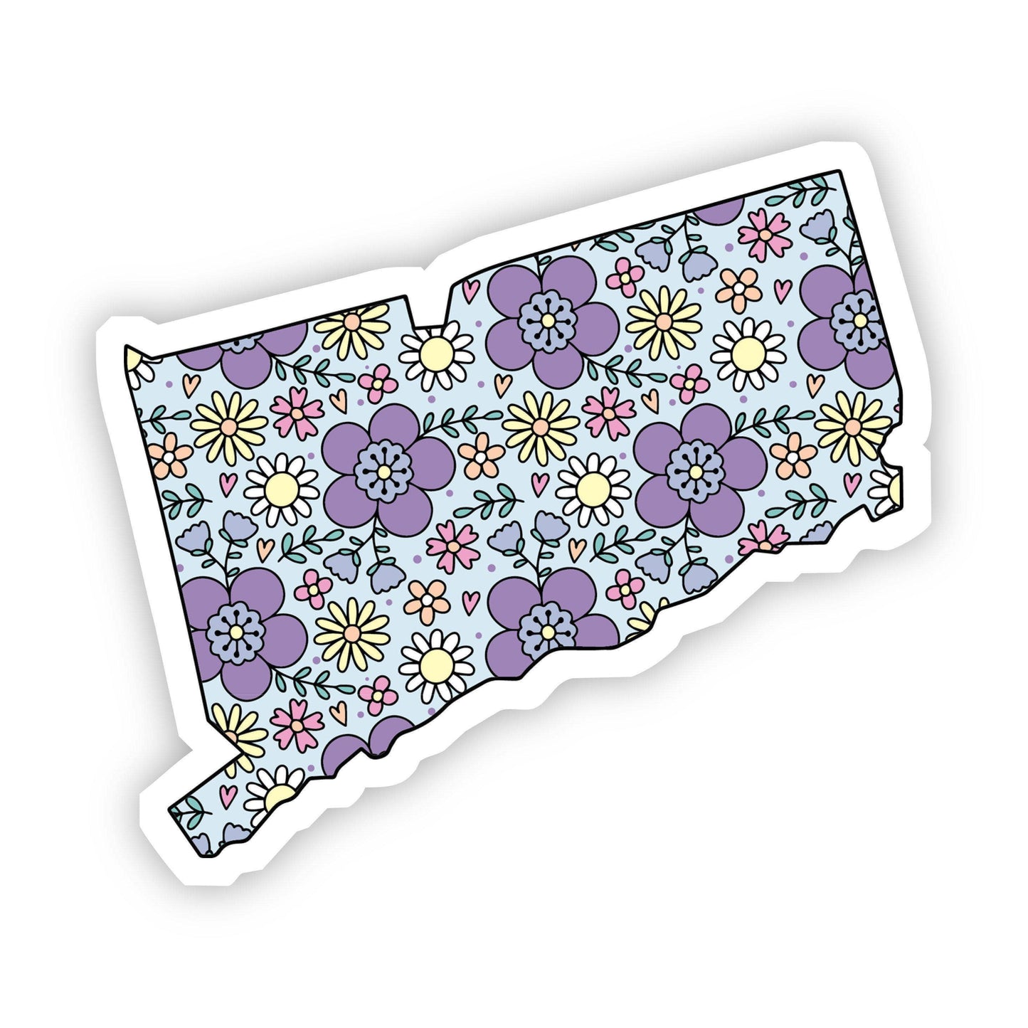 Connecticut Floral Sticker