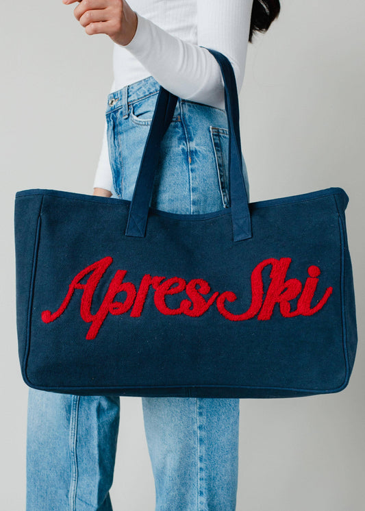 Navy & Red Apres Ski Tote