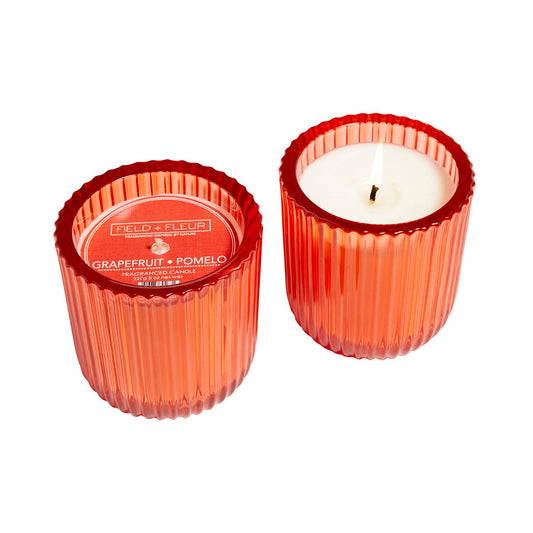 Grapefruit Pomelo 1 Wick Colored Glass Candle 8oz