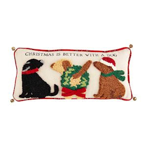 Christmas Is Better Dog Hooked Pillow