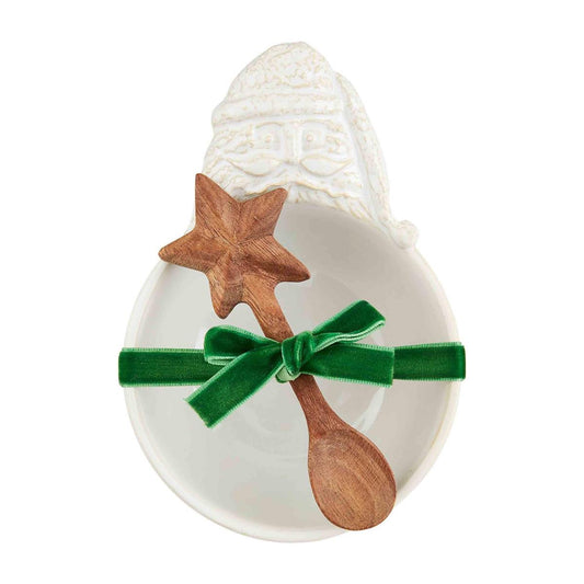 White Santa Candy Bowl Set