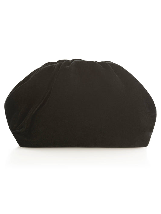 Chrissy Velvet Clutch: Black