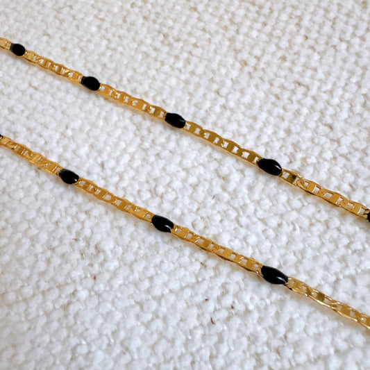Non Tarnish Color Pop Chain: Black