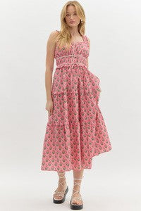 Julia Tiered Floral Midi Dress