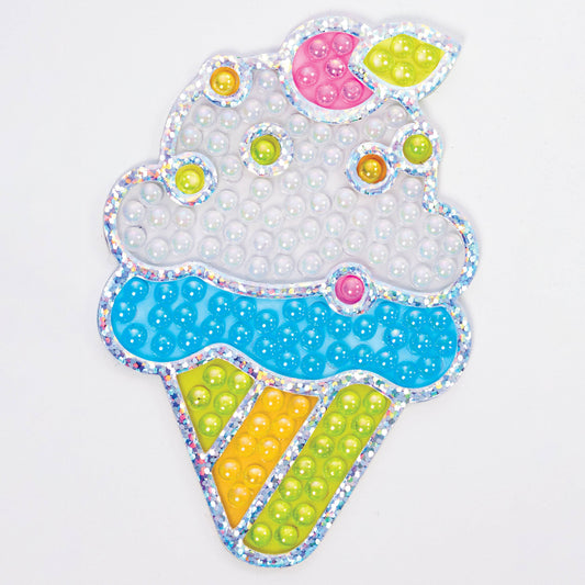 Bubble Gems Super Sticker Diamond Painting Kits for Kids: Ice Cream