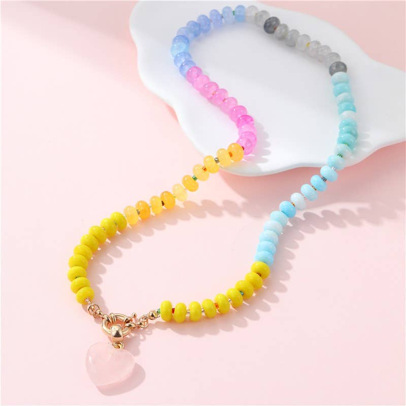 Natural Stone Semi-precious Glass Mixed Necklace | Rsoe Quartz