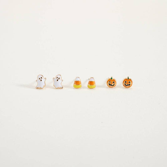 0.5 In Halloween Candy Corn Earring: Gold / ONE