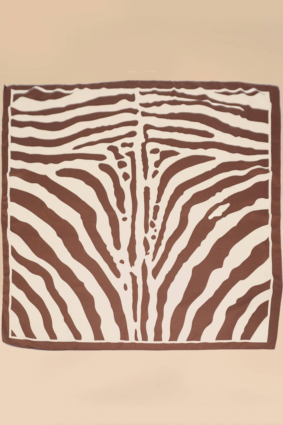 Large Vintage Zebra Print Bandana Scarf | Zebra