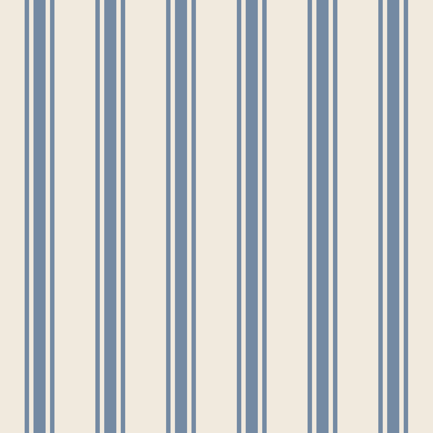 Cornflower Blue Linen Stripe Cocktail Napkin