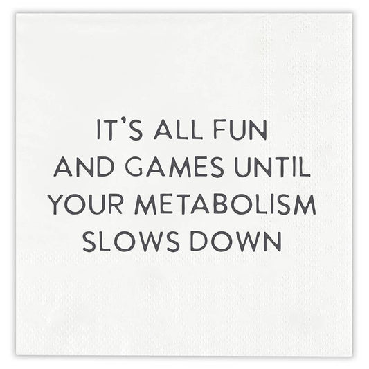 Face to Face Paper Cocktail Napkins - Fun and Games: Material