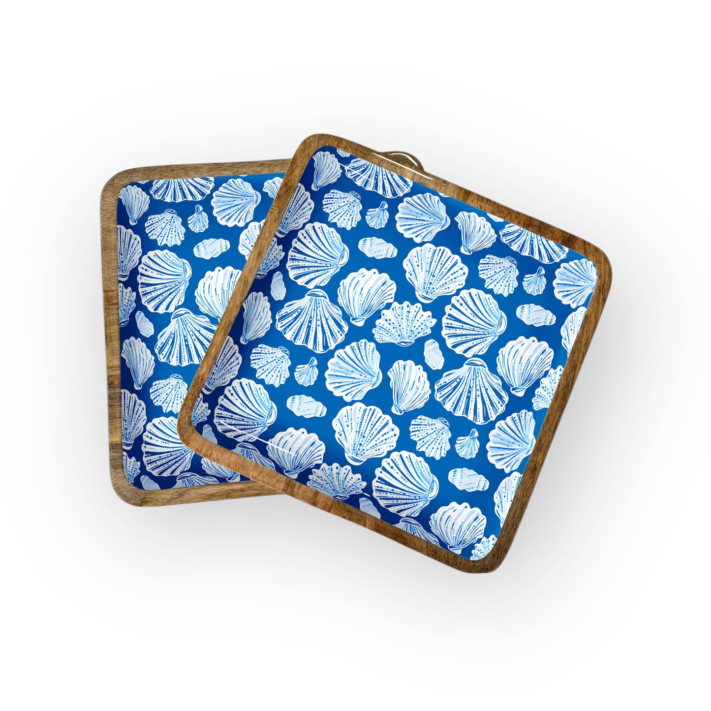 Blue Shell Square Tray