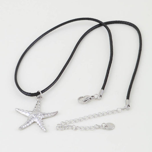 Ribbed Starfish Braided Necklace: SBK
