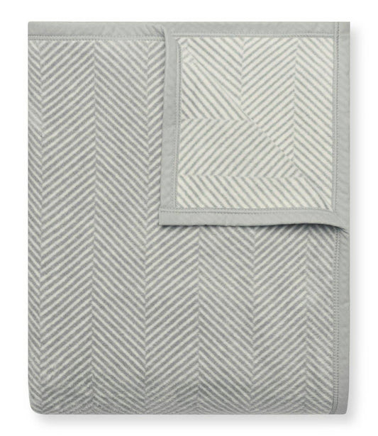 Harborview Herringbone Light Grey Blanket: Original