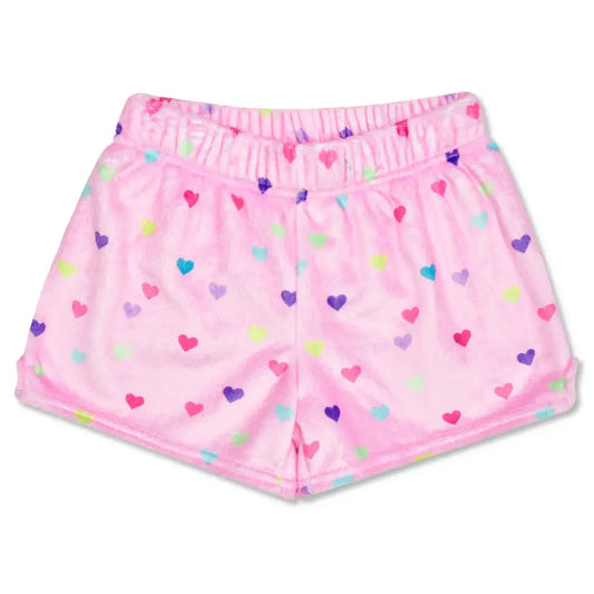 Heart Confetti Plush Shorts