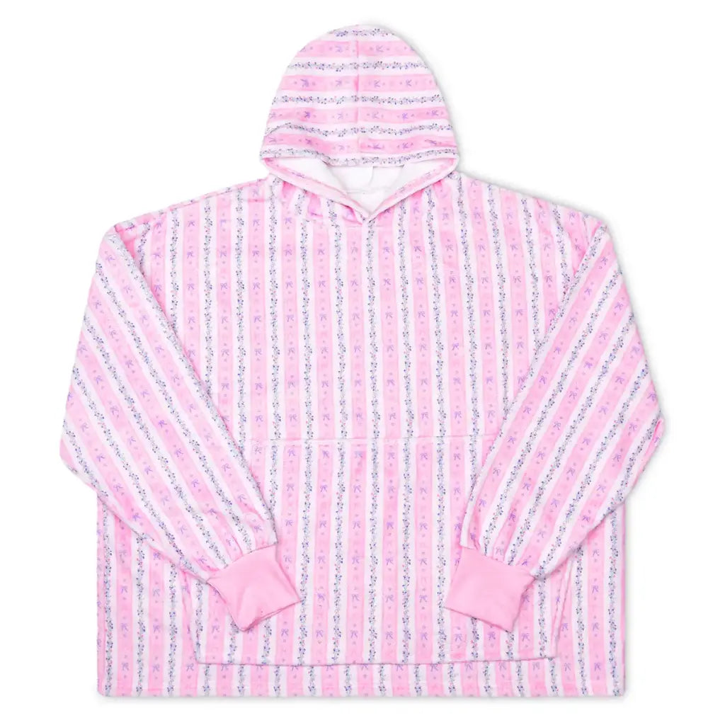 Floral Stripes Plush Cozy