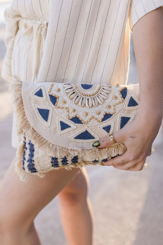 Shells&Beads-Work Fringe over Clutch