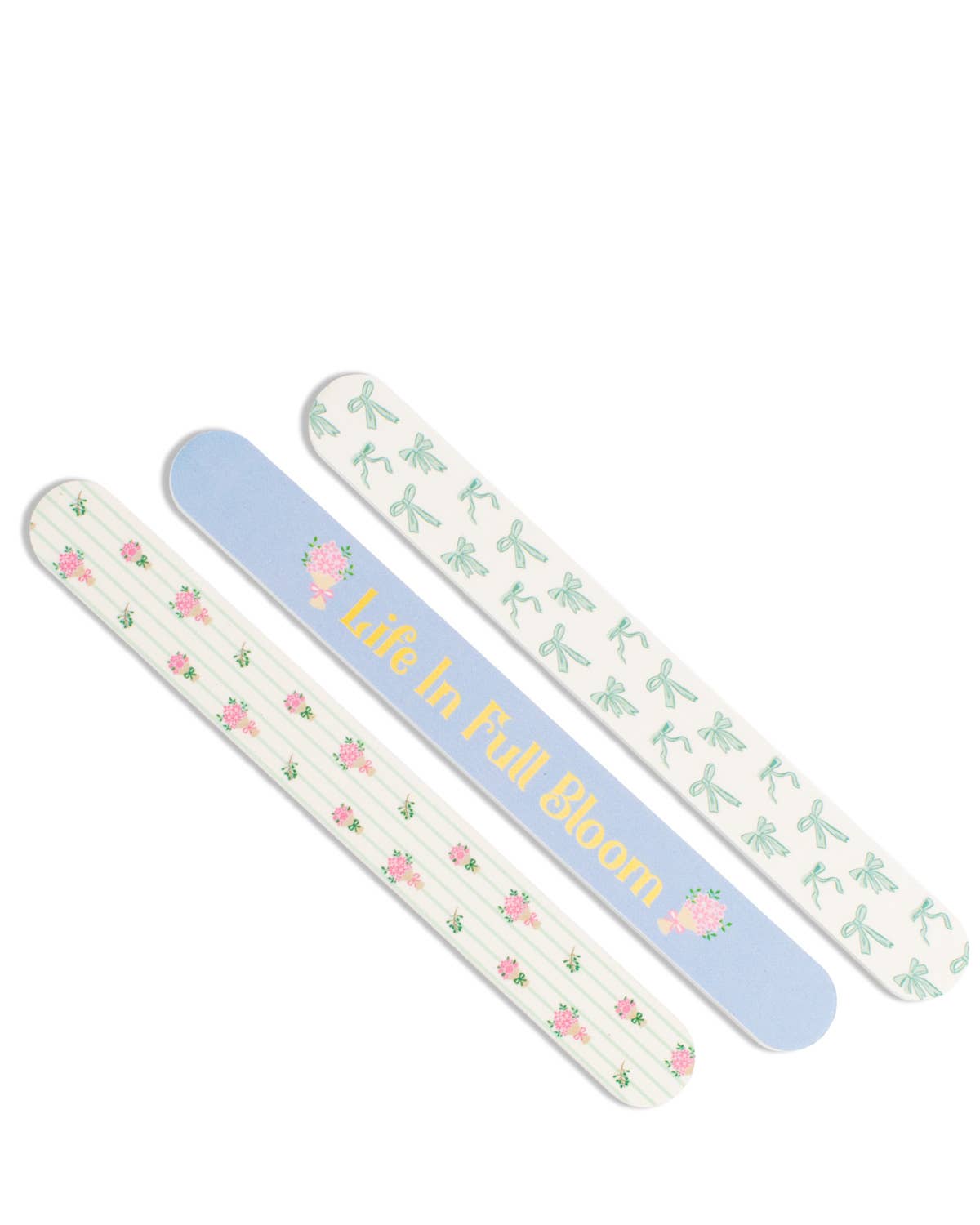 Life In Full Bloom Nail Files   Light Blue/Multi