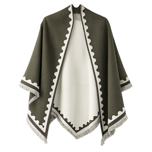 Scalloped Edge Elegance Triangle Wrap: 01 OLV