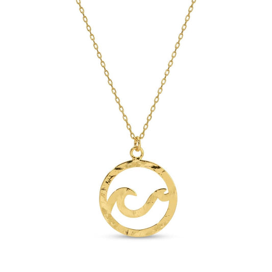 Gilded Wave Necklace: Gold