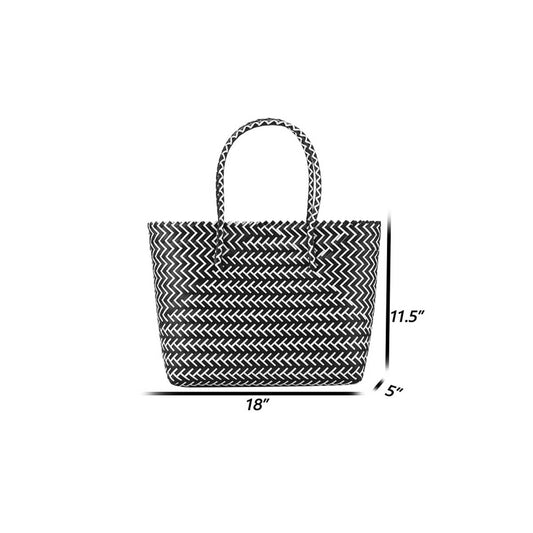 Basket Weave Pattern Tote Bag: BW
