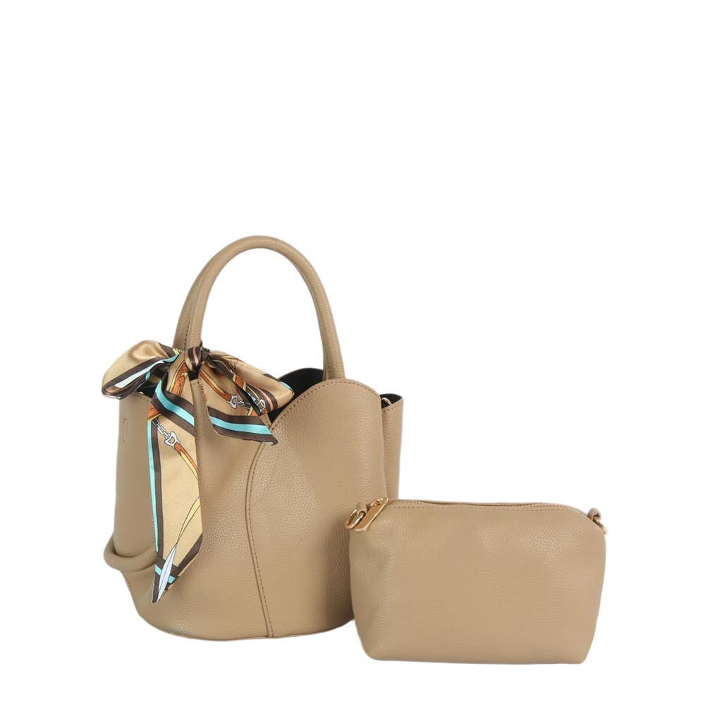 Twilly Scarf Vegan Leather Tote Set: ST